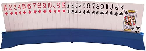 Miniatura 6 de JJHREI Paquete de 4 tarjetas de juego manos libres, soportes plegables para cartas de juego, estante curvo para naipes para niños y personas mayores