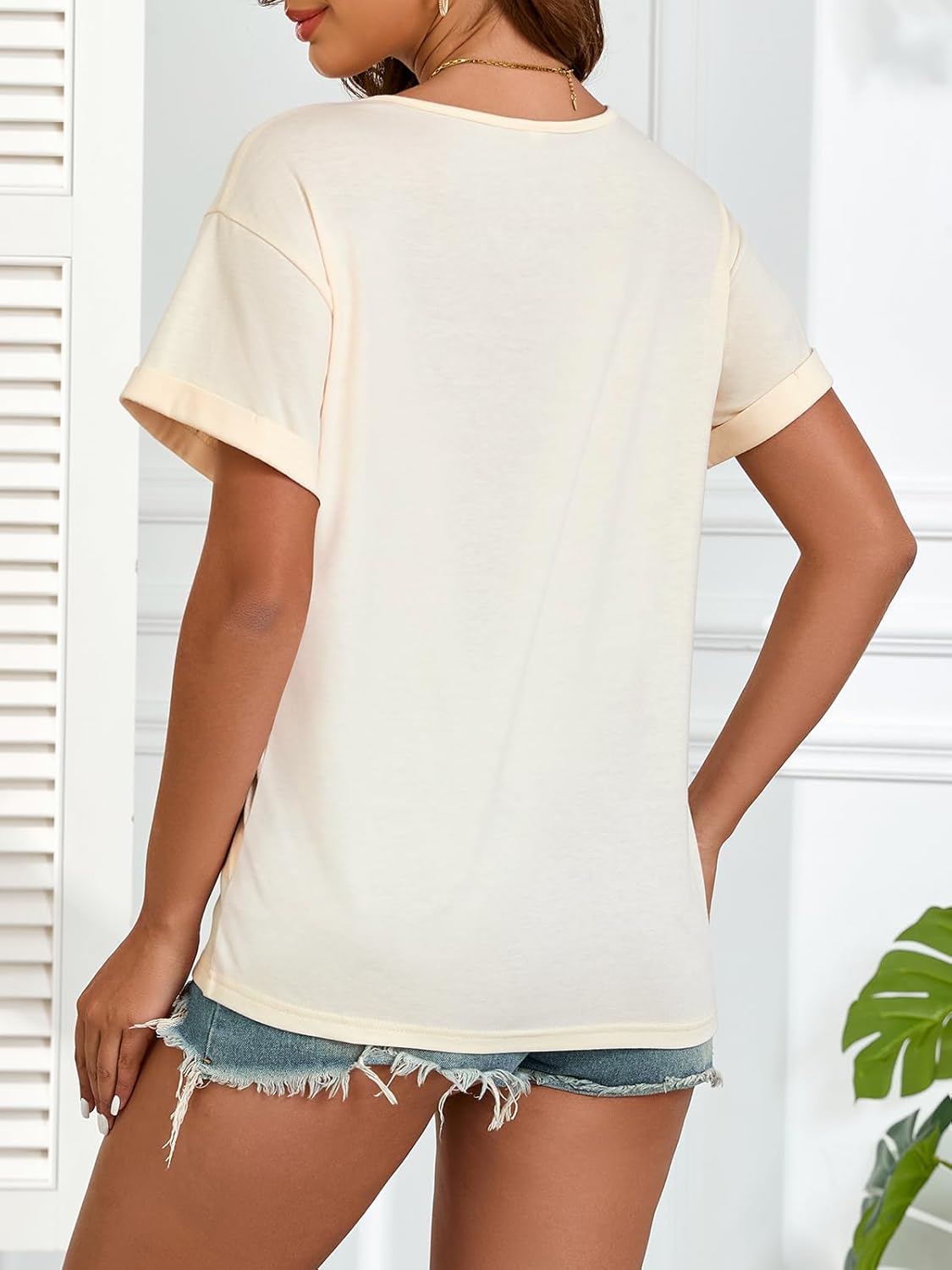 Womens V Neck Graphic Tees Vintage Boho Flower Shirts Book Lover Tee Adventure Awaits Tshirt Casual Summer Short Sleeve Tops - Image 5