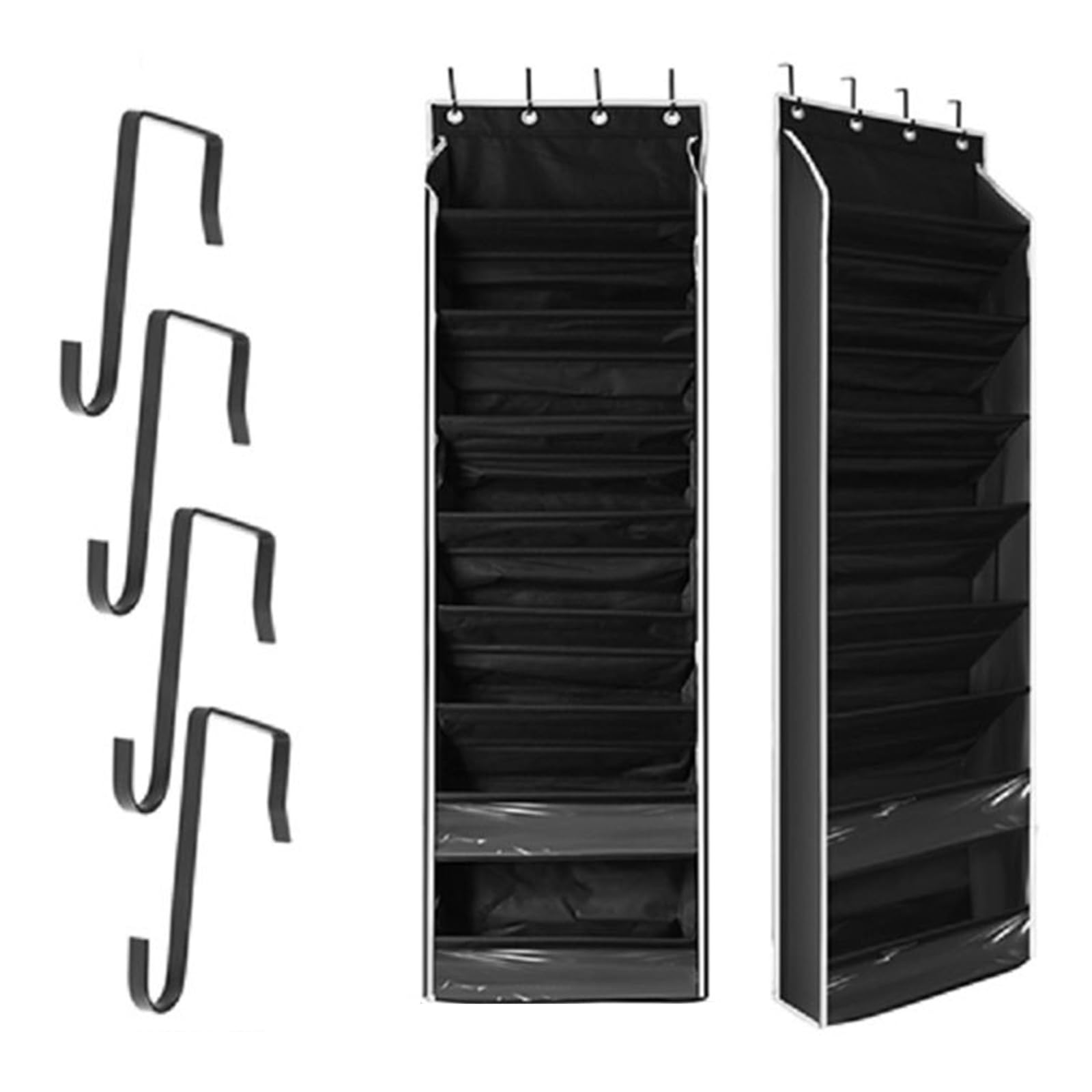 Organizador de zapatos colgante con bolsillo grande de tela Oxford sobre la puerta, clasificador de zapatos para almacenamiento multiusos de calzado