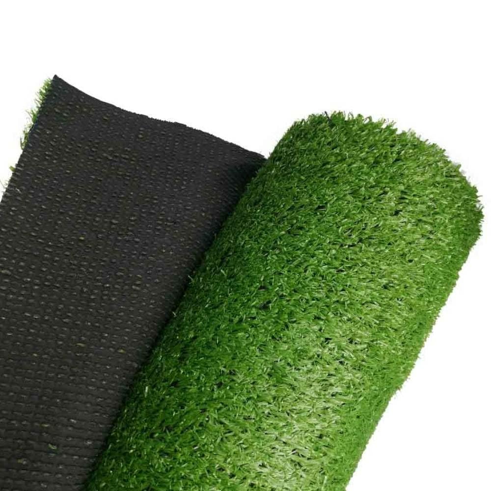 TERRE JARDIN - Gazon Synthétique, Rouleau 1 x 4 m - Gazon Artificiel, Réaliste, Hauteur Fibre 1 cm - Densité 2200 Dtex - Trame en Latex Noir - Faux Gazon Exterieur, pour Balcon, Terrasse, Jardin