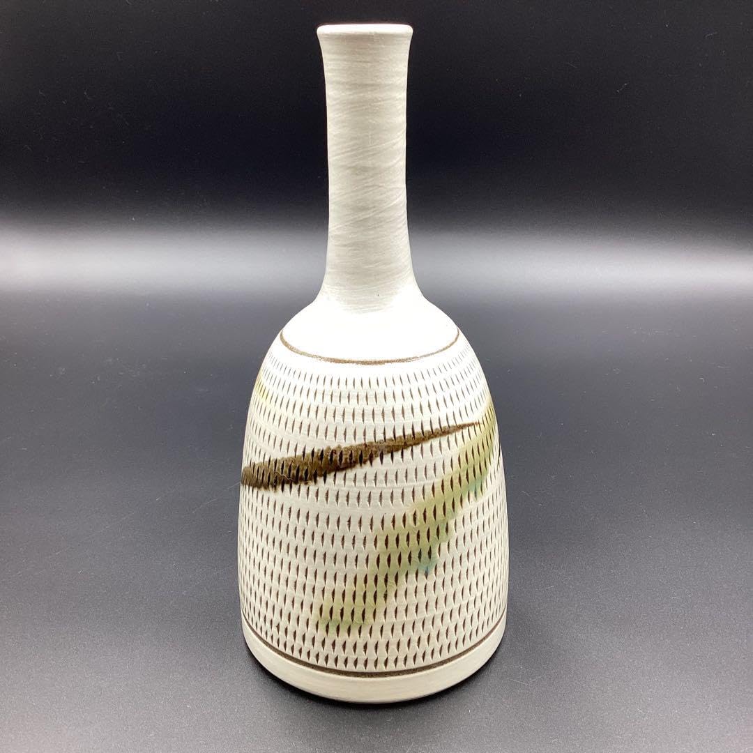 小石原焼　花入れ　飛カンナ　鶴首花入　新品　箱無し 小石原焼 花入れ 飛カンナ 鶴首花入 箱無し小石原焼 花入れ 飛