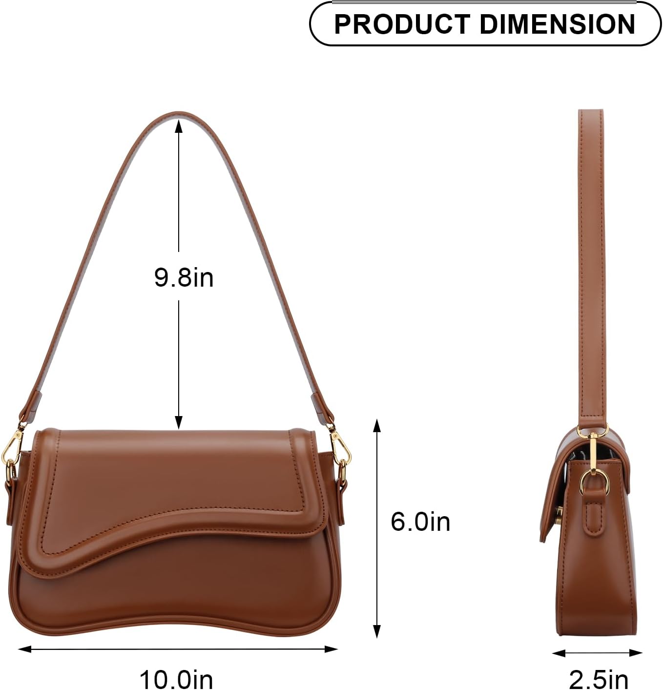 KKXIU Shoulder Bag for Women Small Clutch Purses Cute Hobo Handbag Trendy Underarm Bag - Image 5