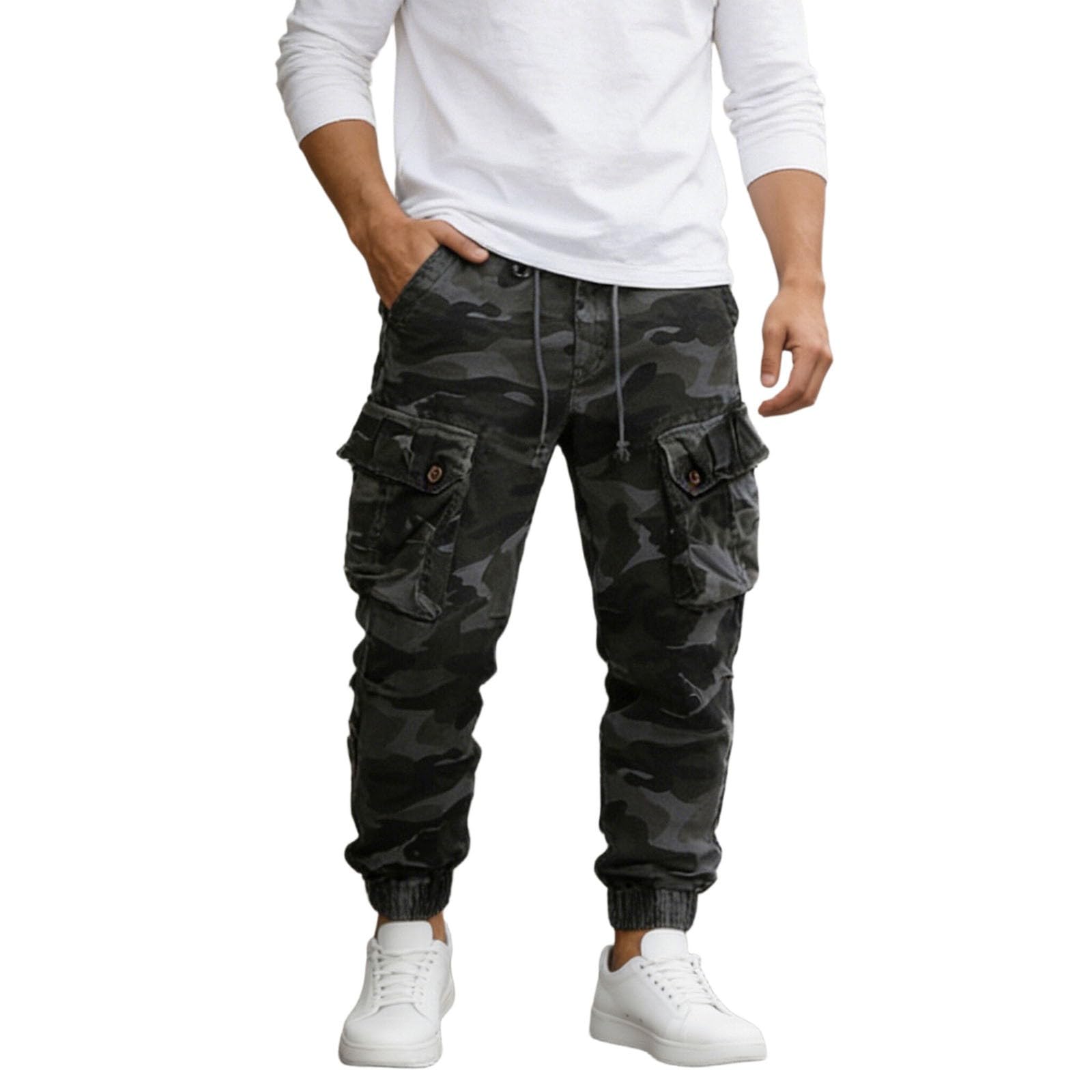 Pantalones cargo de camuflaje para hombre, pantalones de trabajo, pantalones de chándal de camuflaje, pantalones de trabajo militares, pantalones chinos, pantalones largos de combate