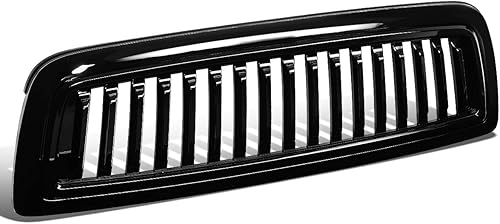 DNA MOTORING GRF-OH-008-T3 Rejilla de parachoques delantero con listones verticales brillantes compatibles con Dodge Ram 150011-12 Ram 1500 09-10