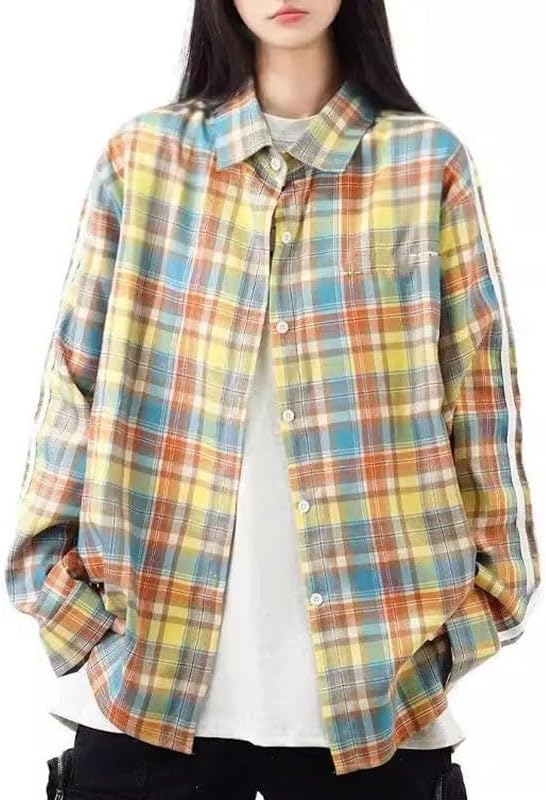 Retro Long Sleeves Shirt Loose Versatile Casual Long Sleeves Cardigan Men Polyester Lapel Shirt Jacket