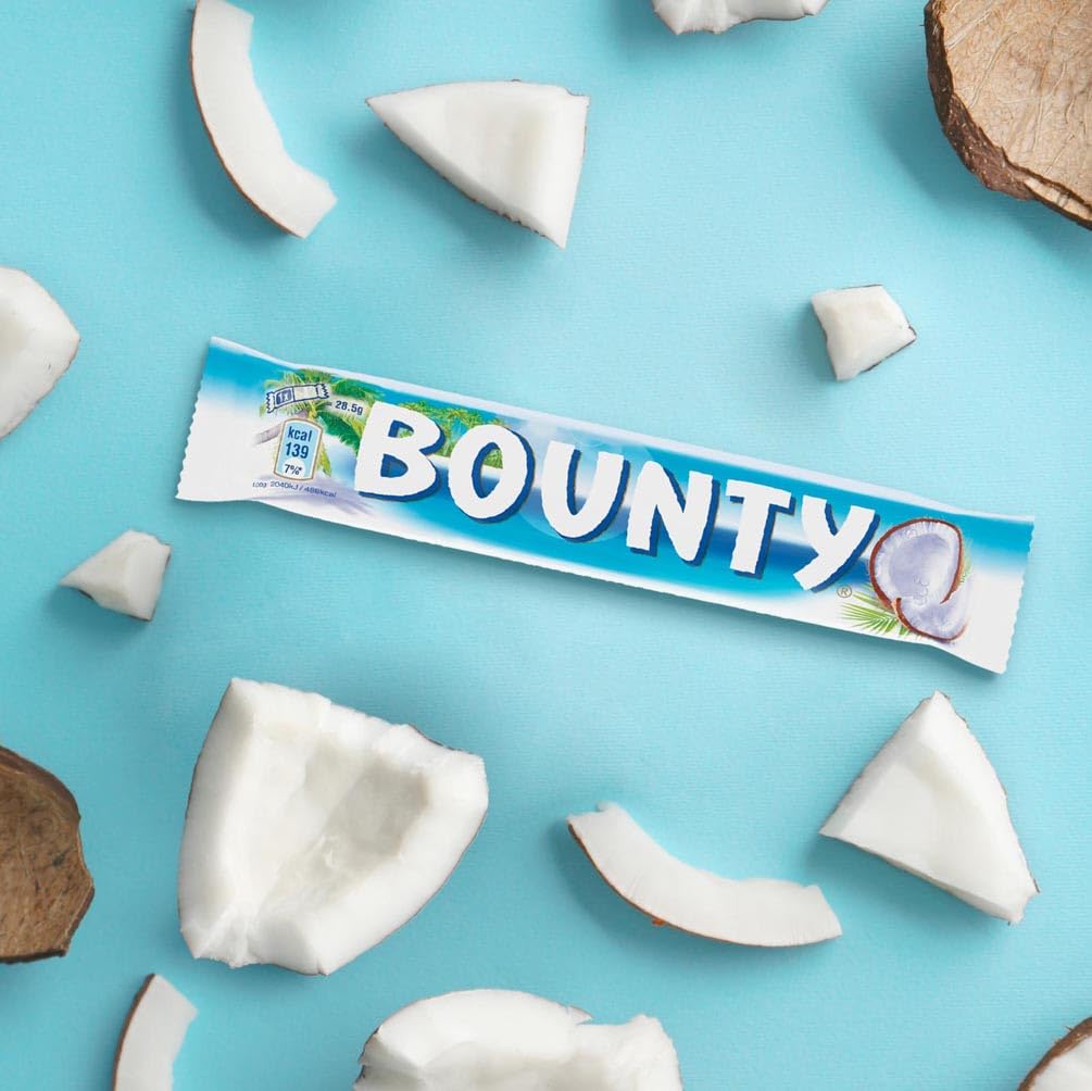 Bounty Schokoriegel, Kokos und Schokolade Geschmack, 24 Riegel in einer Packung (24x 57g)
