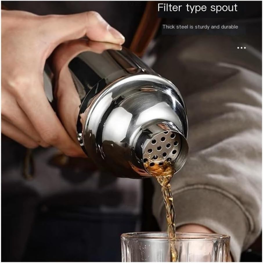 Cocktail Shaker Stainless Steel Cocktail Shaker, Bartender Ice Mixer Tool with Ergonomic Grip