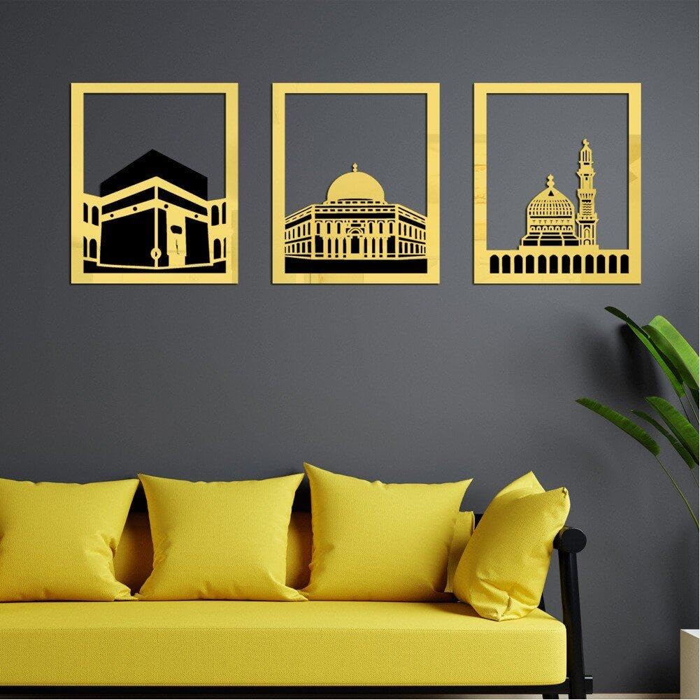 Miroir mural musulman en acrylique premium pour décoration intérieure moderne
