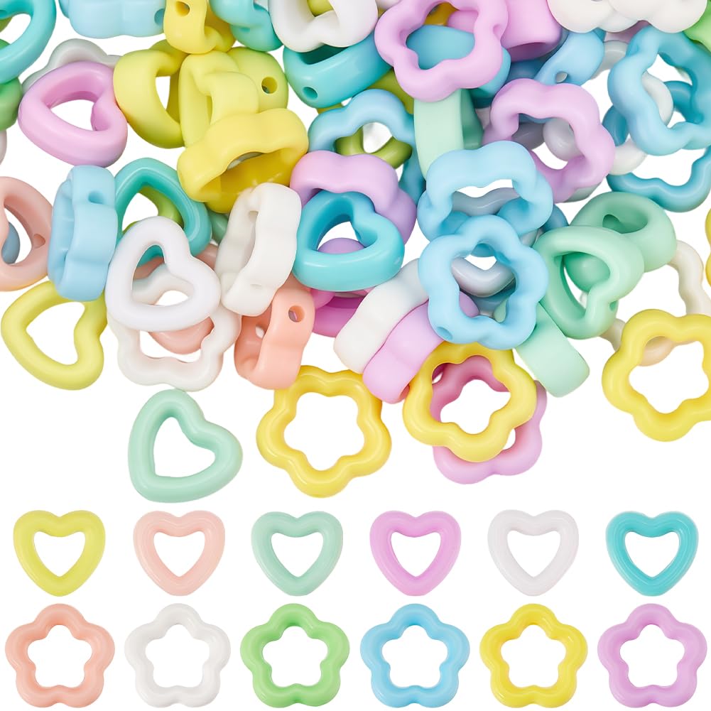 Perles creuses en acrylique cœur pour animer vos ateliers de loisirs créatifs en famille