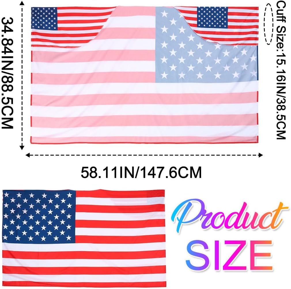 CAKURE Flag Cape with Sleeves Parades, Sports Events, National Day Celebrations & Fan Gatherings Outfit for Men and Women