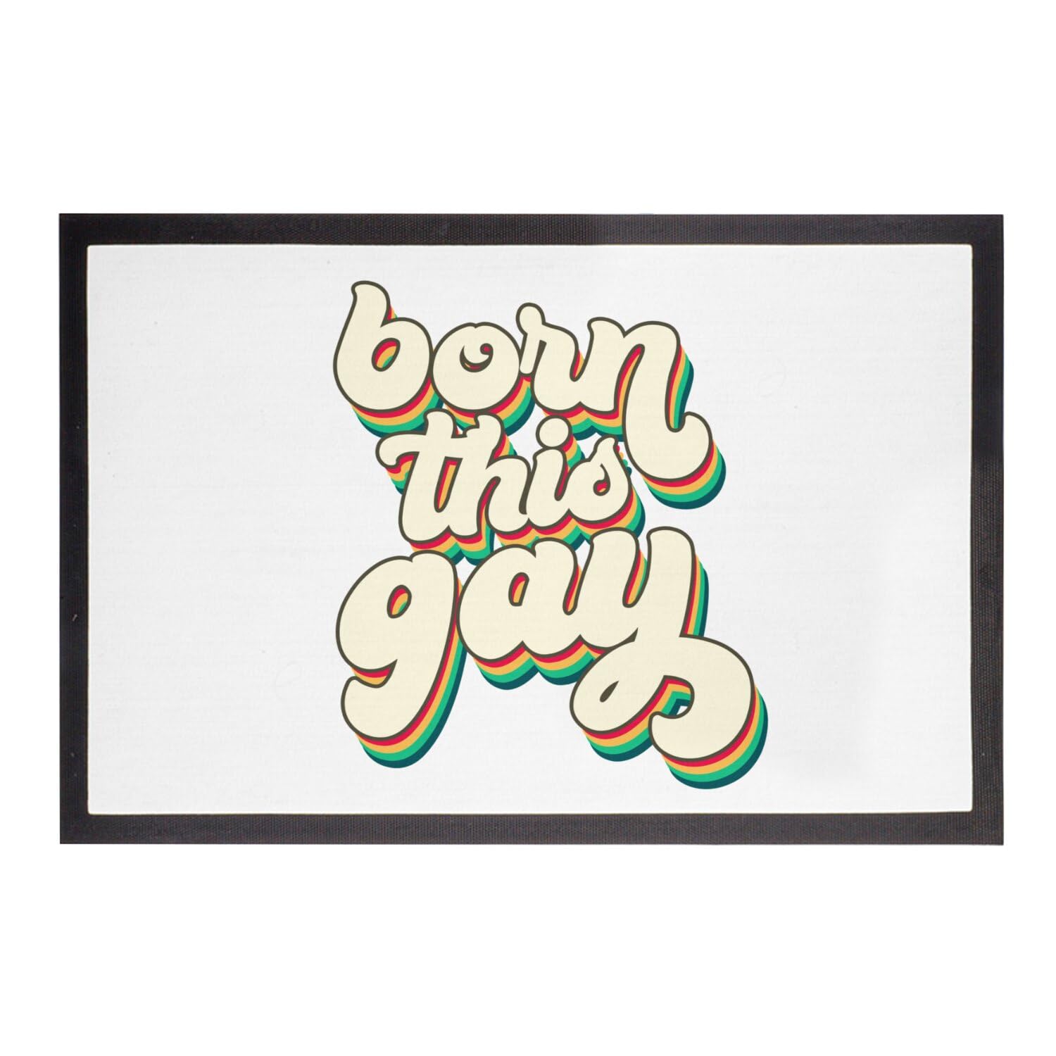 Paillasson Arc en Ciel Born This Gay | Célébrez la Fierté LGBTQ+ chez Vous