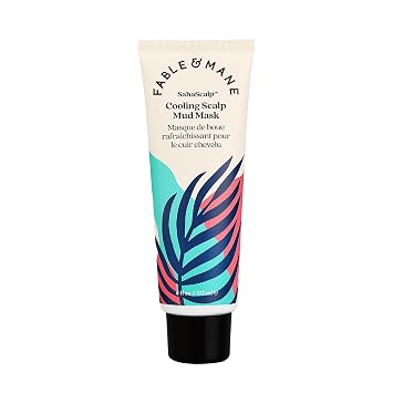 Fable & Mane Cooling Scalp Mud Mask, Soothes Itchiness and irritation. Treatment to Purify the Scalp with Ayurvedic Neem