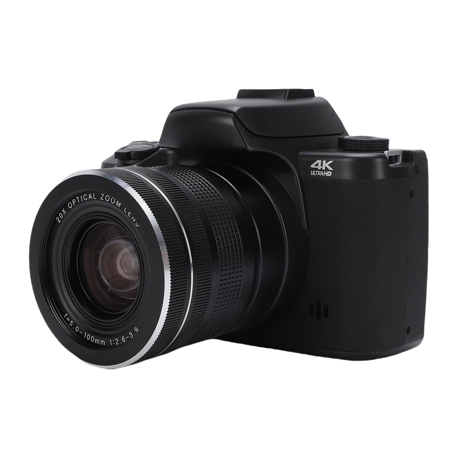 Cámara Digital para Fotografía, Cámara Vlog WiFi 4K 75MP con Zoom óptico 20X, Pantalla Táctil, Zapata para Micrófono Externo, para Vlogging