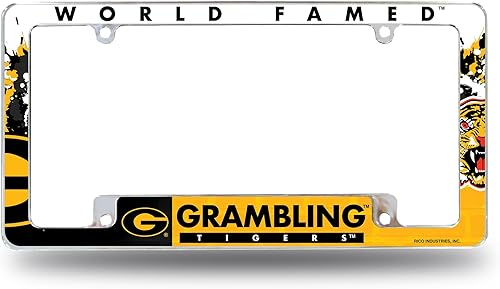 Miniatura 31 de Rico Industries Marco de matrícula estándar de la NCAA de 12 x 6 pulgadas, cromado para automóvil, camión, SUV (G-H-I-J-K escuelas)