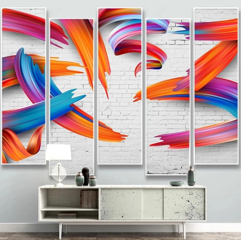 Papier peint mural 3D géométrique pour masquer les murs ternes - 2