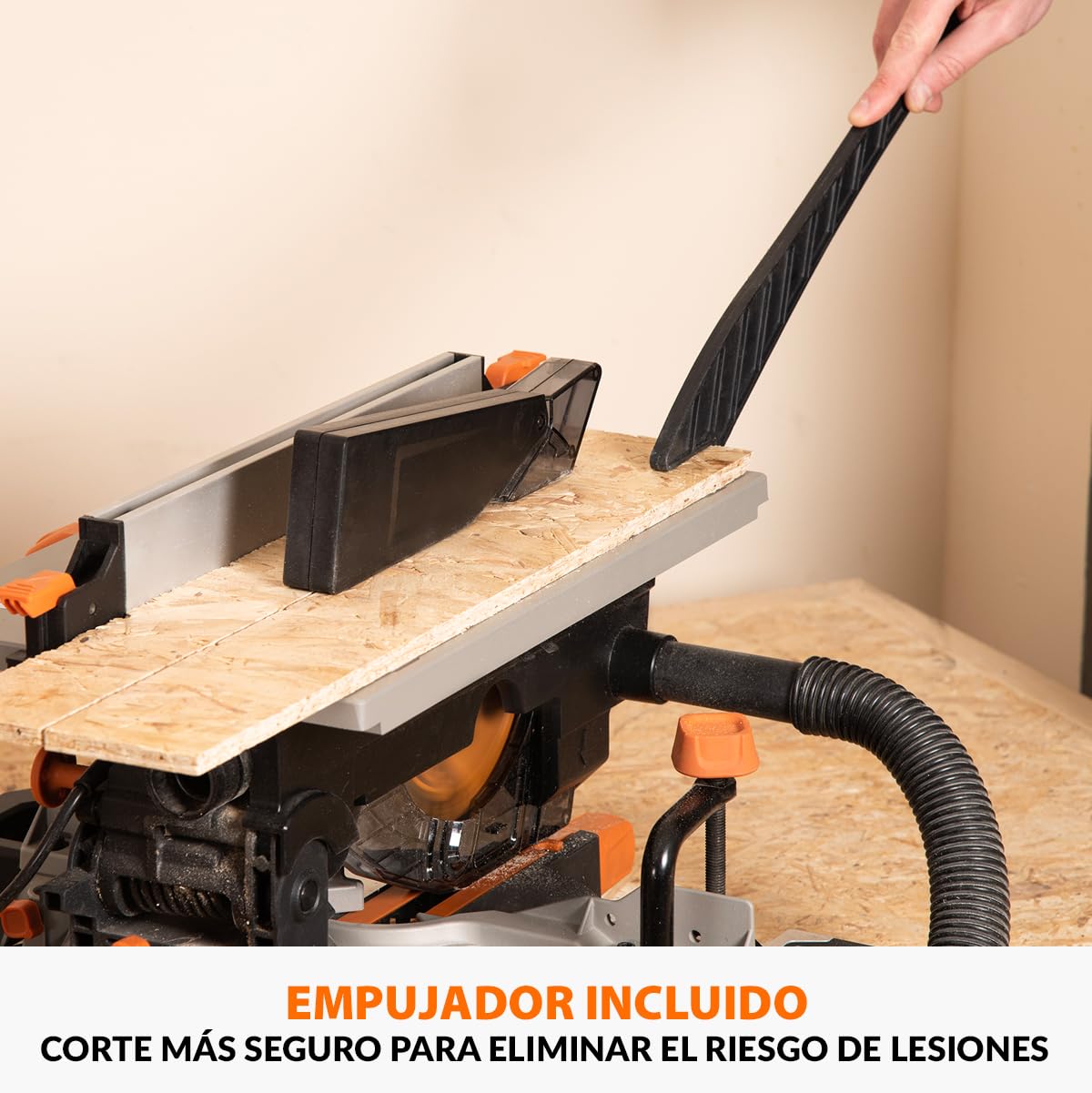 Evolution Power Tools R210MTS-G2 Sierra híbrida convertible de mesa/ingletadora, compacta y portátil, corte multimaterial, corta madera, metal, plástico, etc.; incluye una hoja de 210 mm