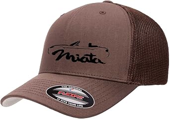 2009-14 Miata Sports Car Classic Outline Design Trucker Mesh Fitted Cap