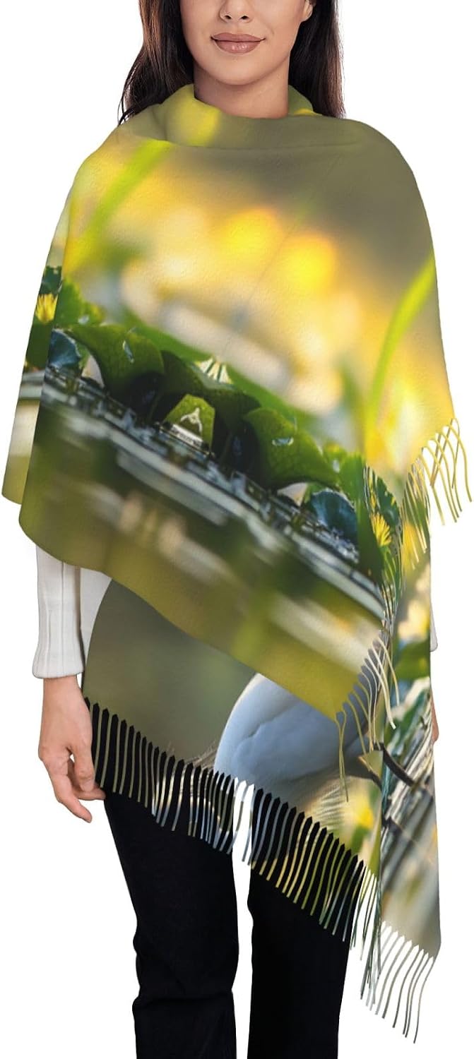 Yellow fox Womens Thick Oversized Shawl Wrap Scarves Soft Winter Warm Blanket Soft Classic Scarves
