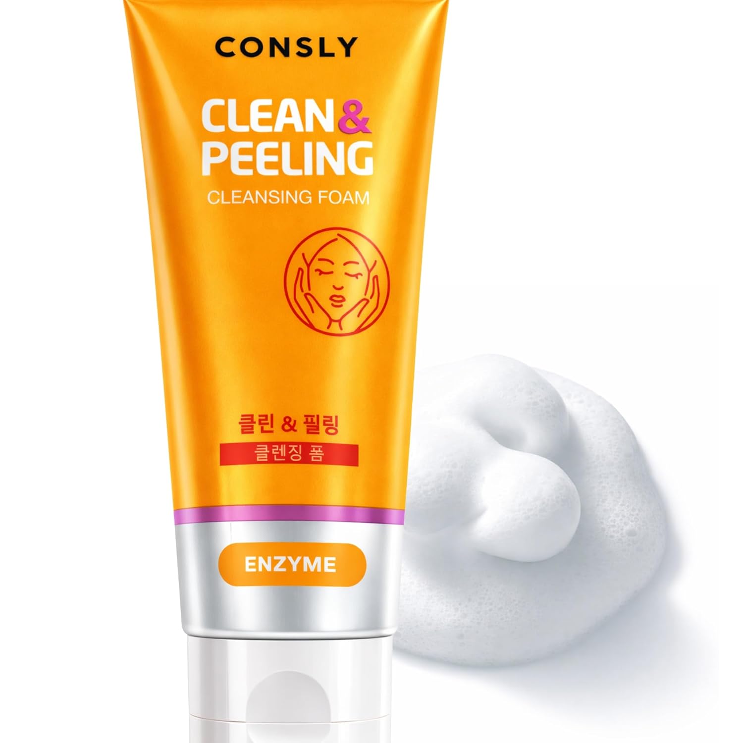Enzyme Cleansing Foam | Korean Foaming Face Wash with Papain | Gentle Exfoliating Cleanser for Pores & Dull Skin | Removes Makeup & Sunscreen | K-Beauty Face Cleanser | 120 ml/ 4.06 fl oz.