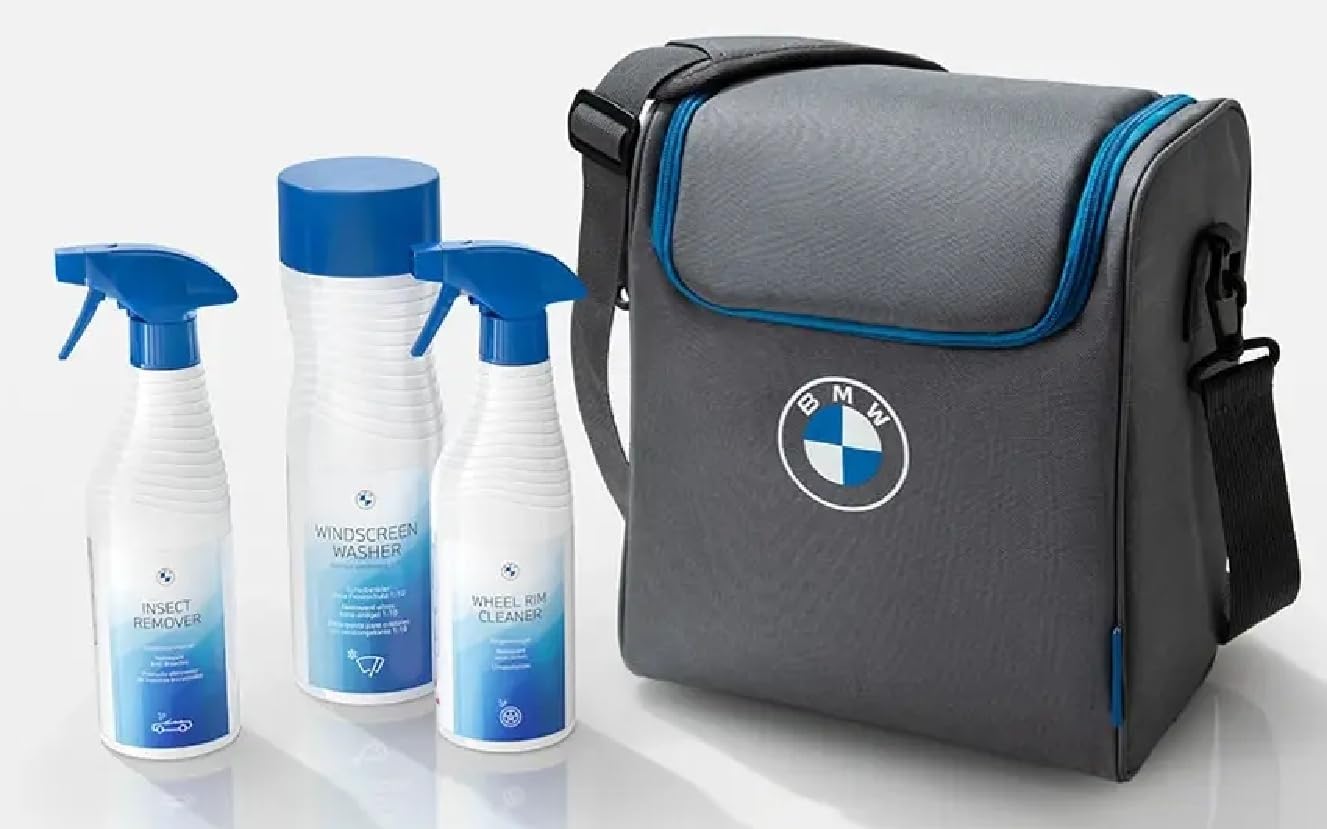 BMW Sac d'entretien édition estivale pour voiture avec nettoyant et sac + jeton de courses