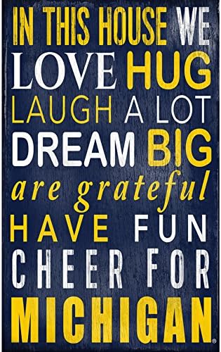 Fan Creations Michigan Wolverines 12" x 19" in This House Wood Sign