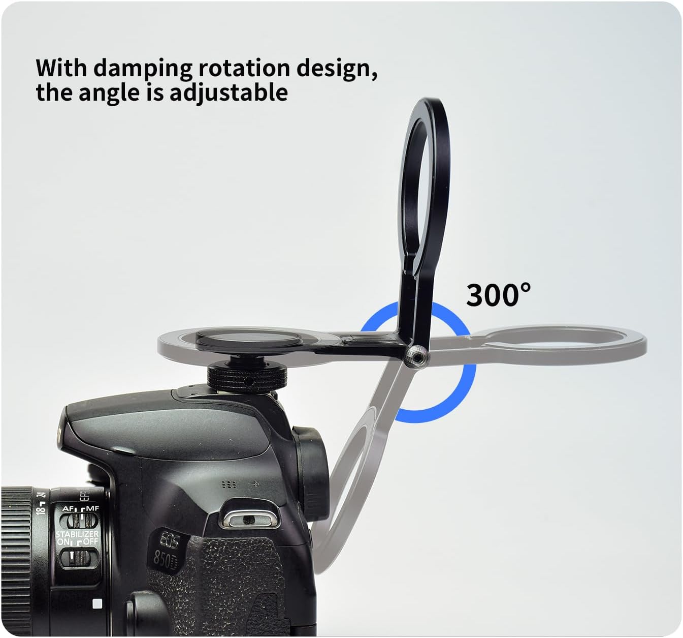 Magnetic Phone Holder Folding Desktop Stand, 400g Load Bearing for Magnetic Phone Handheld Photography Accessories (Black,1/4" Screw Hole)