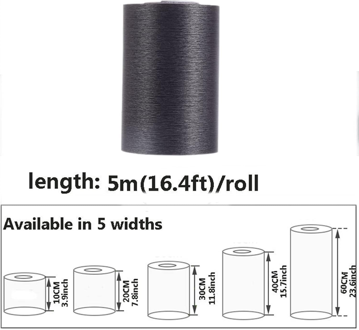 16.4 ft Wallpaper Border Self Adhesive Wall Edging Strip Waterproof Wall Border Decor, PVC Wall Panels, Ceiling Border Door Frame Waist Line Interior Decoration(Brushed dark gray,60cm(W)X5m(L))