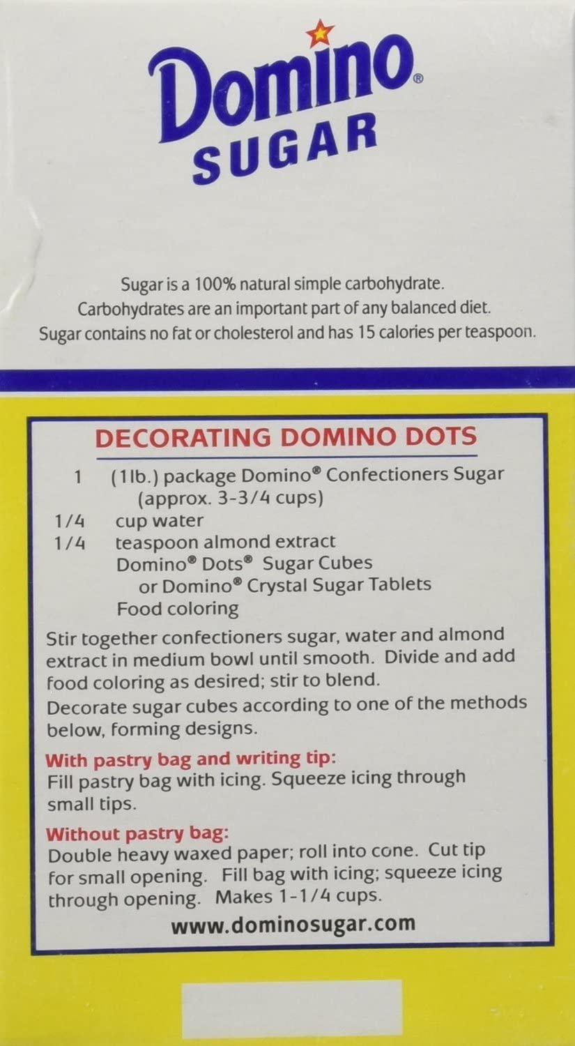 Domino Sugar Cubes Dots, 1lb (Pack of 4 Boxes)