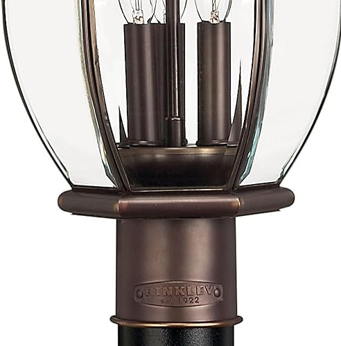 Miniatura 3 de Hinkley San Clemente Collection - Soporte de poste grande para exteriores, diseño tradicional de tres luces, bronce cobre