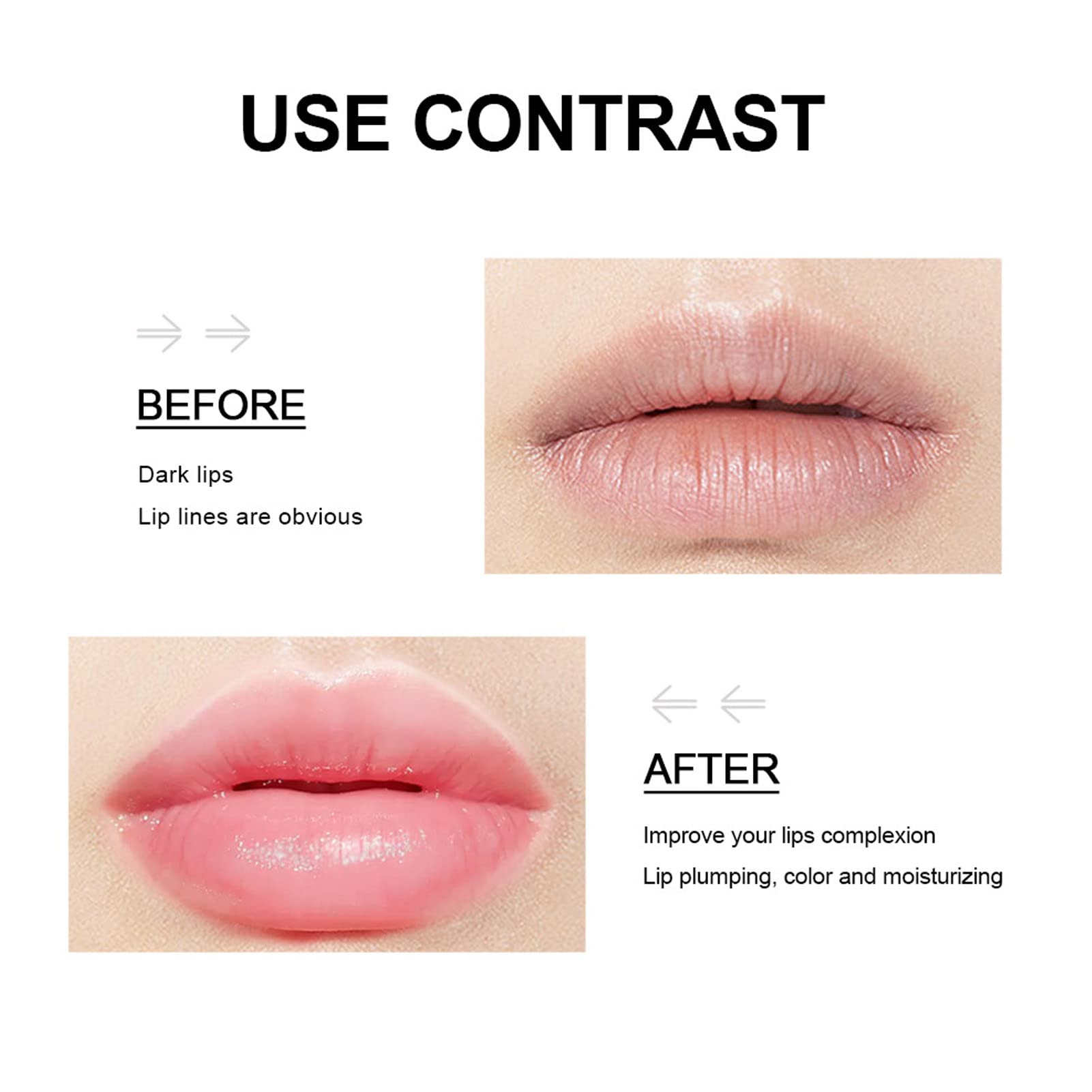 Pongnas Sérum Repulpant Rose pour les Lèvres, Baume Hydratant pour des Lèvres Plus Pulpeuses avec Formule Nourrissante, Rehausseur de Scintillant pour Maquillage Cosmétique