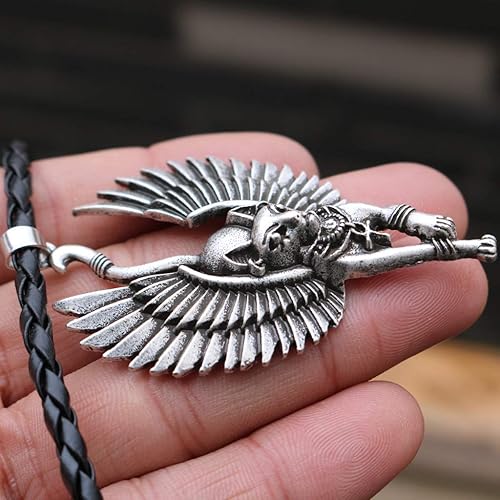 Miniatura 6 de Collar Youngy Fashion de plata antiguo Egipto Bastet Estatua Gato Colgante Collar Esfinge Amuleto Joyería