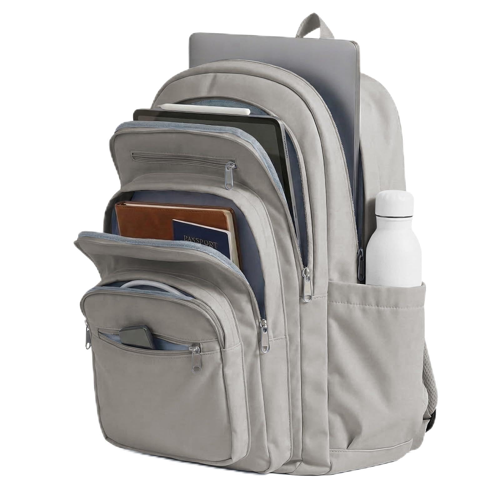 WEPOET Rucksack Damen Herren, Schulrucksack Groß mit Vielen Fächern, Waterproof Rucksack Leicht für Schule, Schulrucksack Teenager Daypacks Backpack für Jungen Mädchen