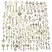Jeteven 125pcs Vintage Skeleton Charm Key Set Necklace Bracelets Pendants Jewelry DIY Making Supplies Wedding Favors
