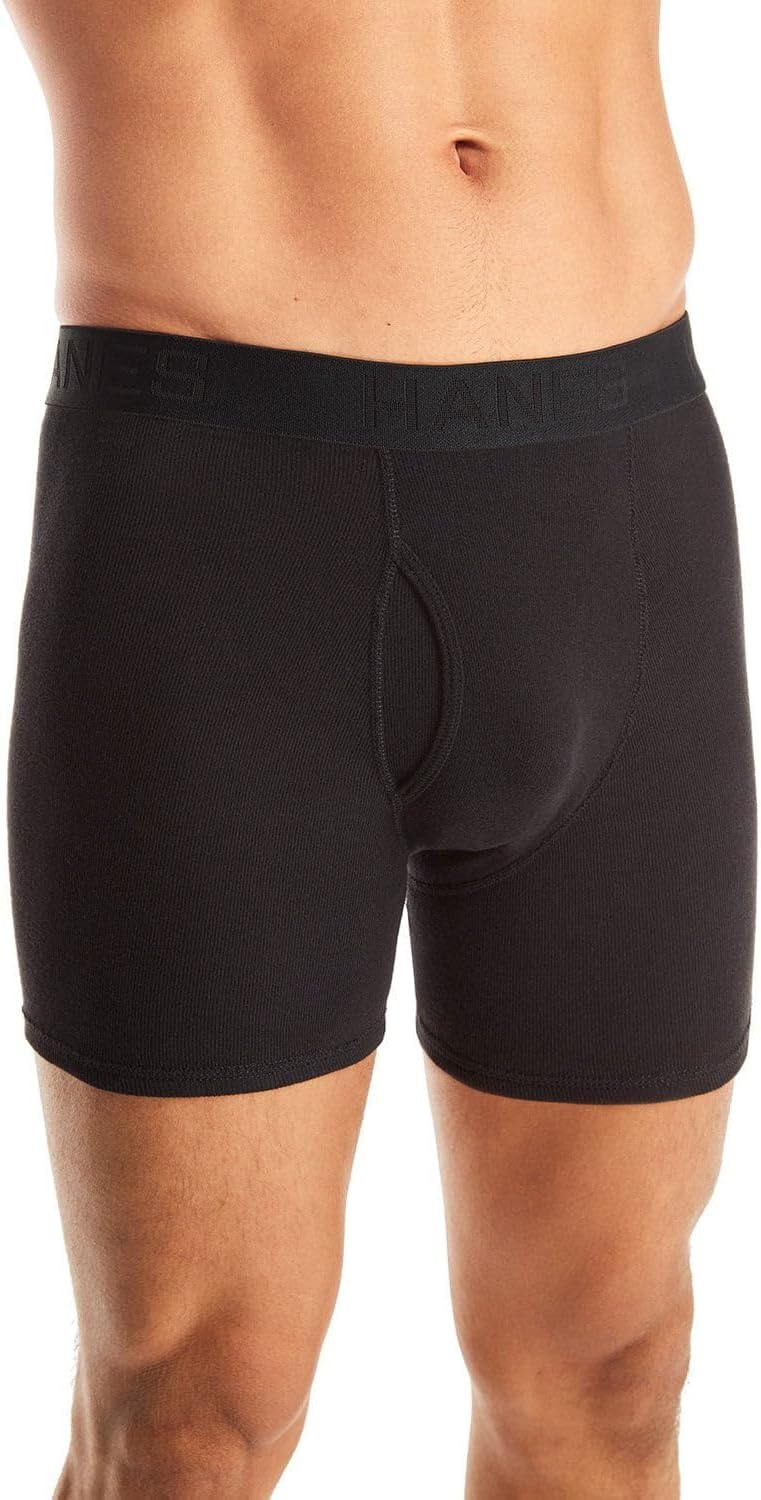 Hanes Men's Underwear Boxer Briefs Pack, Moisture-wicking Underwear for Men, Breathable, Cool & Breathable Cotton - Image 2