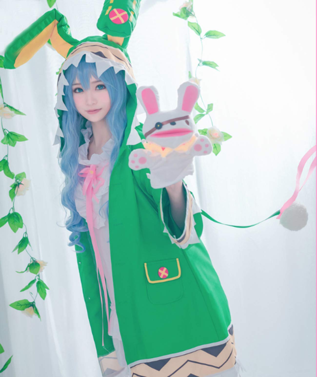 大特価!!】 デート ア ライブ 四糸乃 コスプレ ウイッグ付き、手袋付き