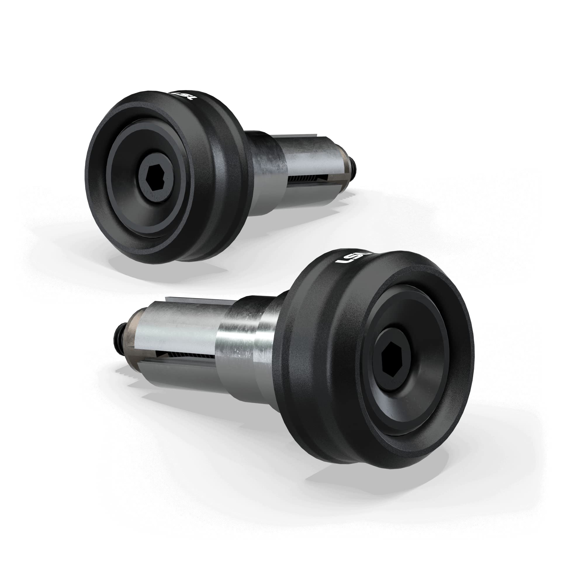 LSL Pace-XS Motorrad Lenkergewichte, schwarz seidenmatt (2er-Pack)