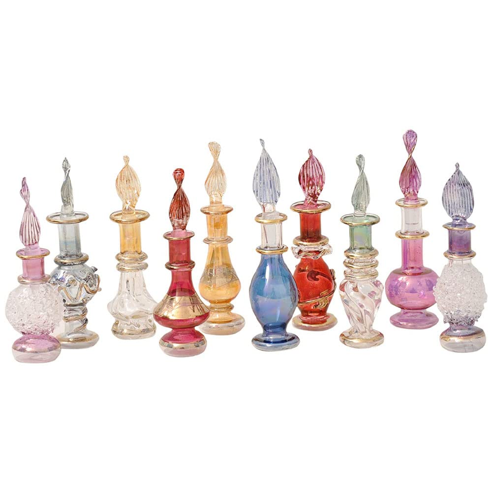 Botellas egipcias de cristal artesanales para regalar esencias y perfumes únicos