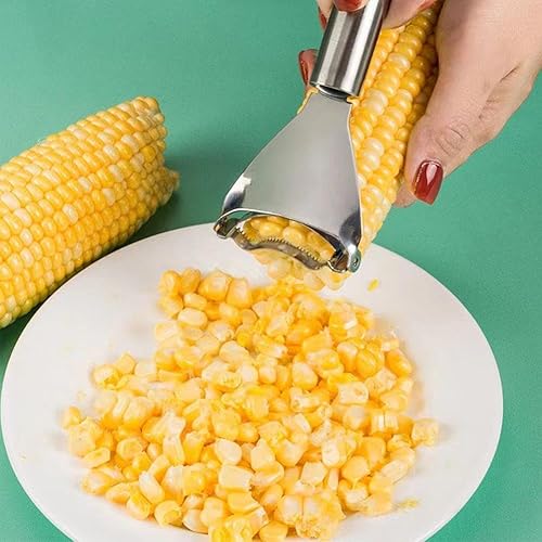 Miniatura 6 de Pelador de maíz, cepilladora de maíz, trilladora de maíz, herramienta de extracción de granos de maíz, pelador de maíz de acero inoxidable para maíz