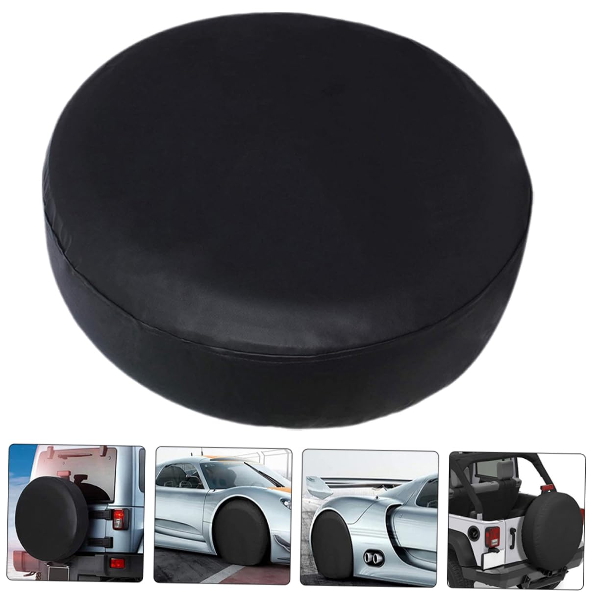 TOPBATHY 2 Pezzi copertura per pneumatici per auto protettore coperture Copertina il rimorchio da viaggio deve avere accessori Coperchio ruota dell'auto Coperchi di ruote pvc Nero