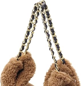 極美品♡ヴィオラドーロ　エコムートンチェーンショルダートート　エルモ　Lサイズ 極美品♡ヴィオラドーロ エコムートンチェーンショルダートート エルモ