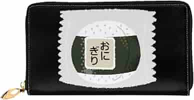 Amazon | [NEKKII] おにぎり柄 おむすび 長財布 携帯に便利 レザー