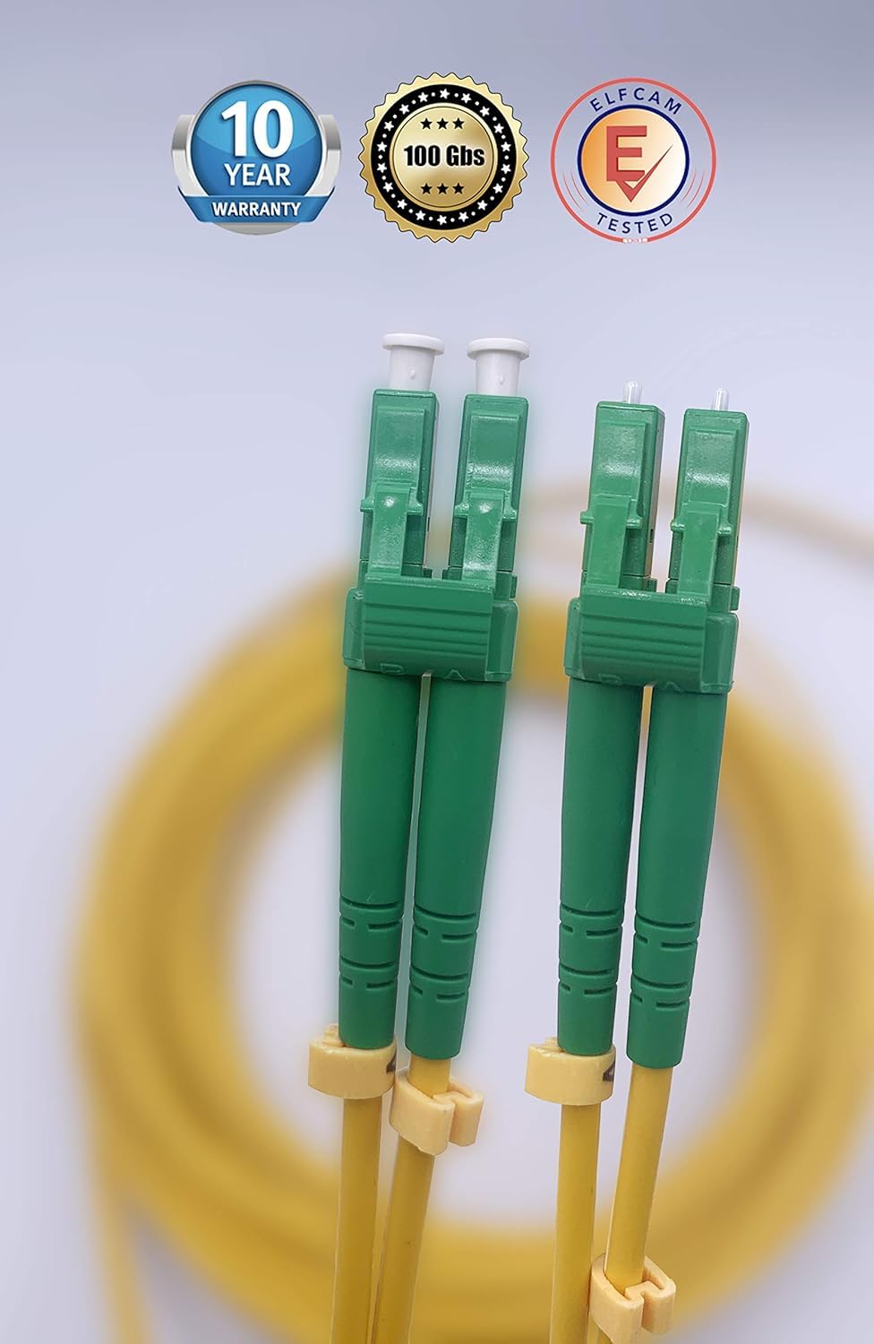 Elfcam® - Cavo Fibra Ottica LC/APC per LC/APC Monomodale Duplex 9/125um OS2 LSZH (2M)