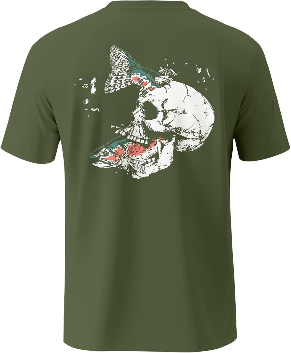 Palmyth Fishing Shirts for Men Short Sleeve Sun Protection T-Shirts UPF 50+ Rash Guard Tee
