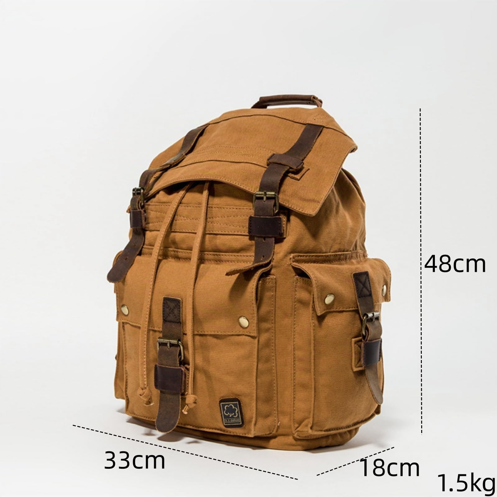 DRF Zaino Tempo Libero per Computer 17.3 Tela Retrò Voluminoso Trekking BG09