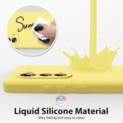 Miniatura 3 de oakxco Funda para teléfono Motorola Edge 2022 con agarre de silicona líquida, color sólido brillante fluorescente, linda funda protectora delgada de