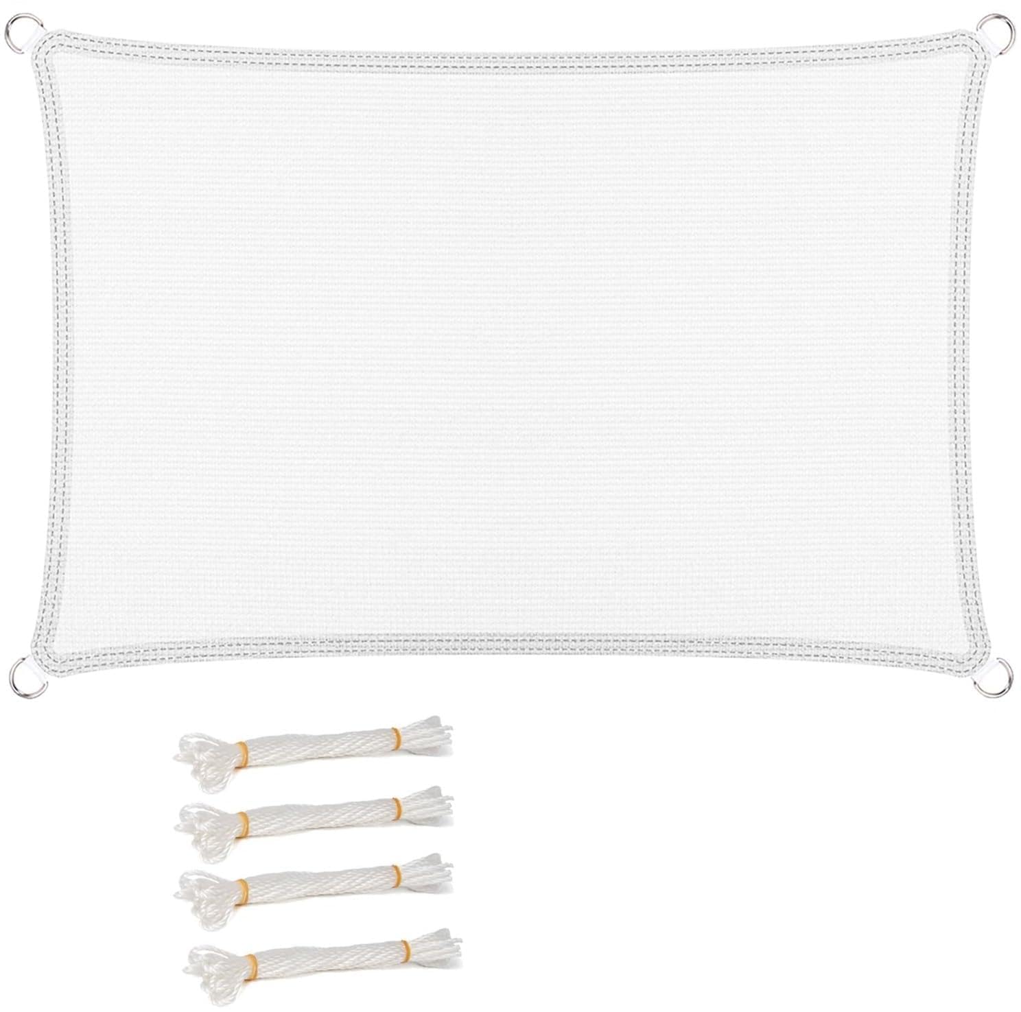 Protection solaire HDPE perméable 580 x 620 cm | Toile blanche respirante grand format