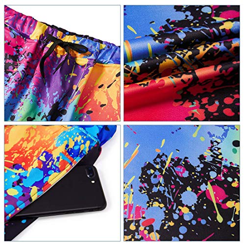 Unifaco Men Women 3D Printed Splatter Sweatpants Cool Graphric Sports Jogging Pants Plus Size Black Xxl #TOP4