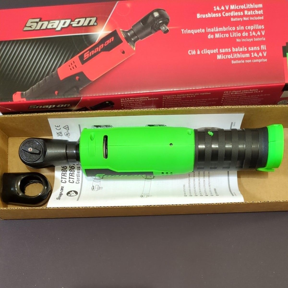Amazon | スナップオン 電動ラチェット グリーン 本体のみ 14.4V