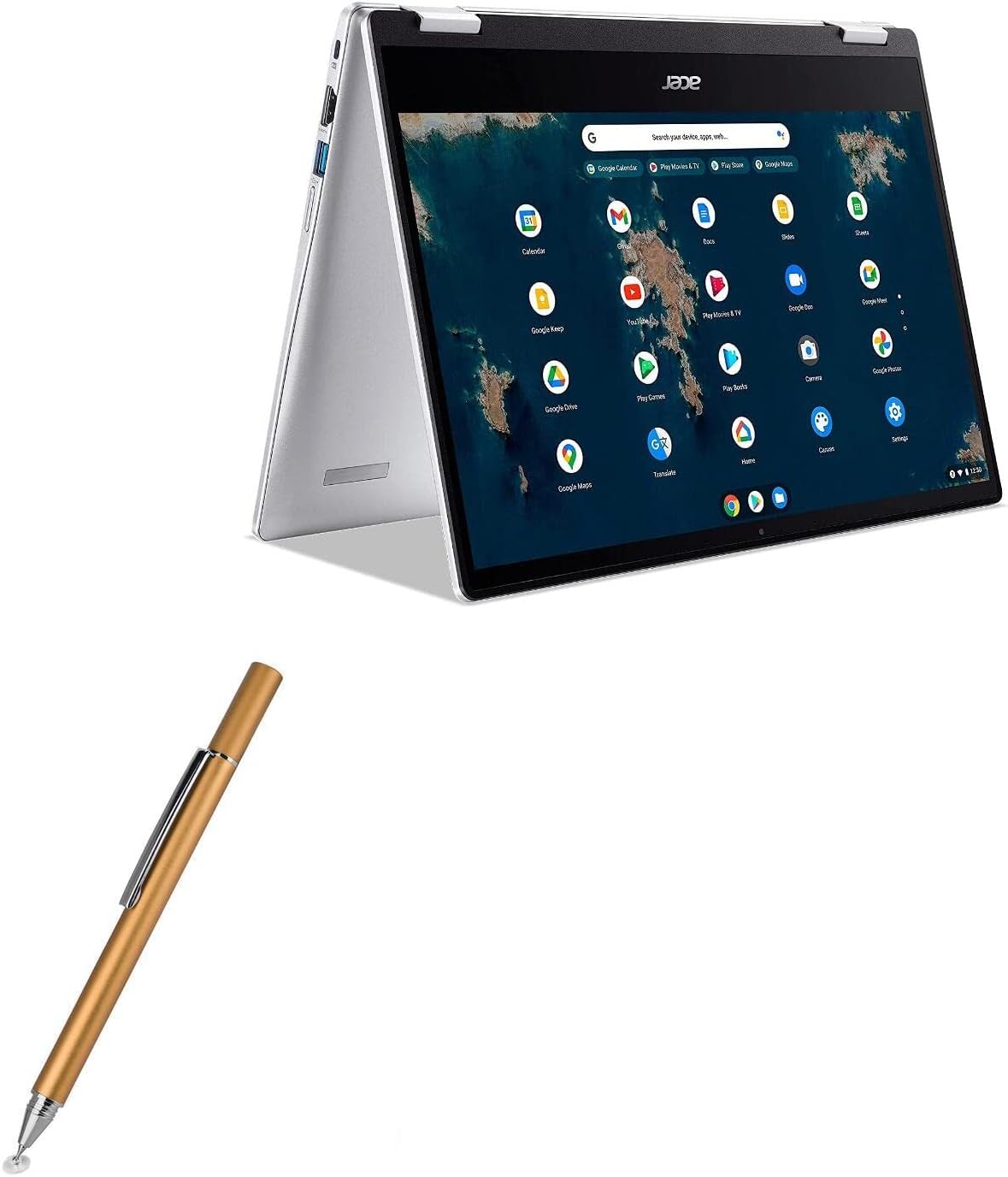 BoxWave Stylus Pen Compatible with Acer Chromebook Spin 314 (CP314-1HN) - FineTouch Capacitive Stylus, Super Precise Stylus Pen - Champagne Gold