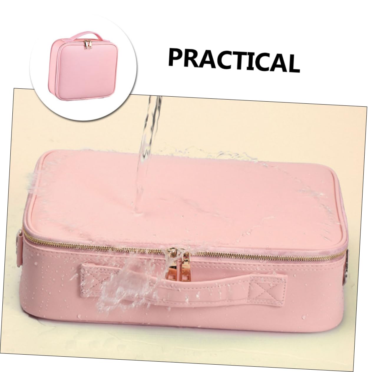 VALICLUD Neceser Grande De Maquillaje con Compartimentos Ajustables Bolsa De Cosméticos Organizador De Maquillaje para Peluquería